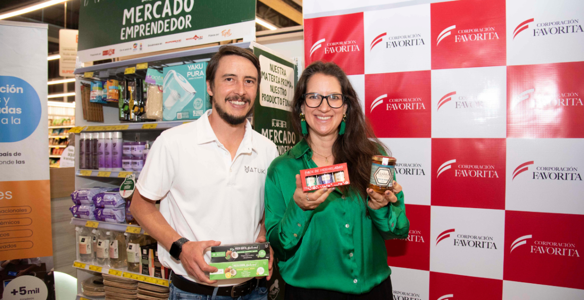 Presentación de Mercado Emprendedor, impulsado por Corporación Favorita, junto a Alianza para el Emprendimiento e Innovación (AEI) y Corporación Mucho Mejor Ecuador