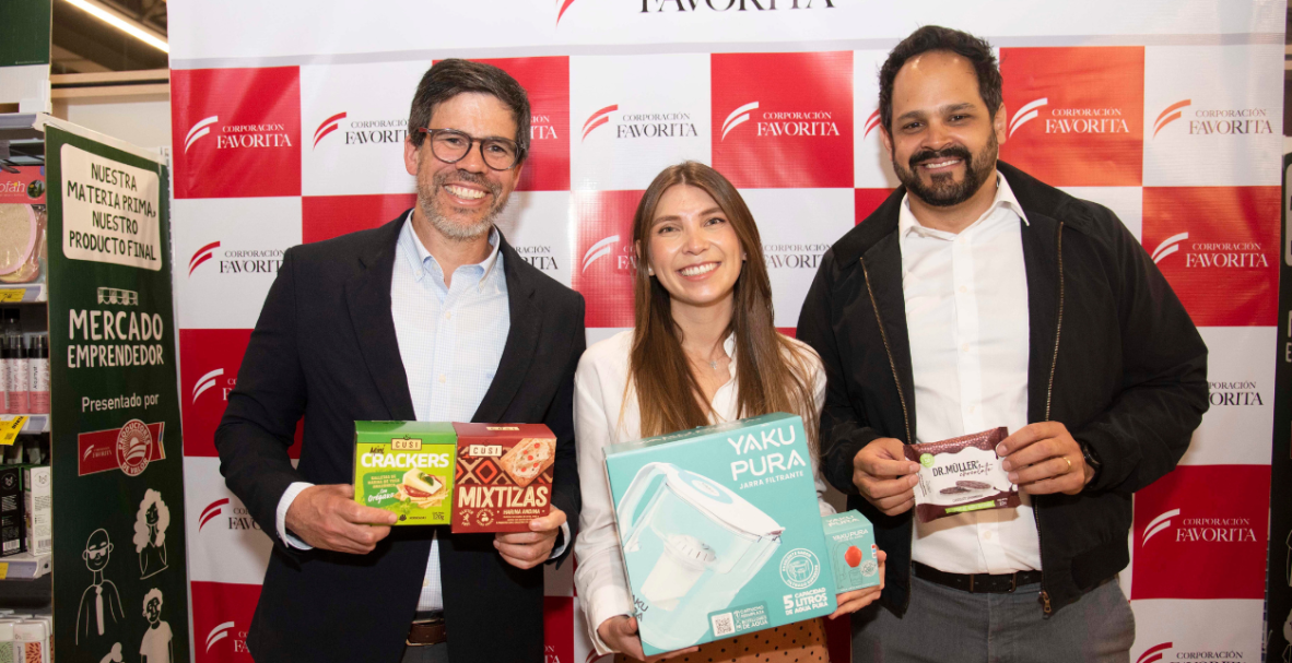 Presentación de Mercado Emprendedor, impulsado por Corporación Favorita, junto a Alianza para el Emprendimiento e Innovación (AEI) y Corporación Mucho Mejor Ecuador