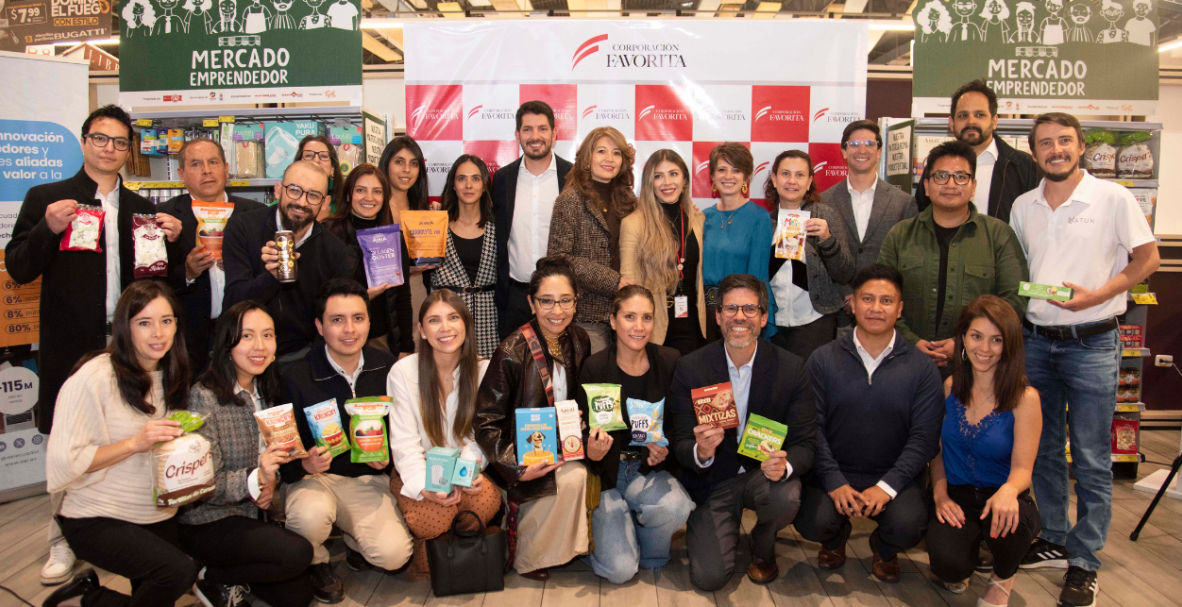 Presentación de Mercado Emprendedor, impulsado por Corporación Favorita, junto a Alianza para el Emprendimiento e Innovación (AEI) y Corporación Mucho Mejor Ecuador