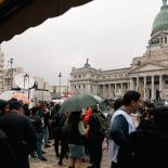 Trabajadores públicos de Argentina acampan frente al Congreso contra la 'ley ómnibus'
