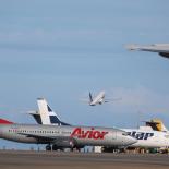 Aeropuerto internacional en Maiquetia (Venezuela).