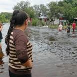 inundación en Agua Azul, provincia de Tucumán, Argentina