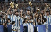 messi argentina festejo campeon mundial