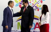 Rafael Correa y Nicolas Maduro, en la Cumbre de Países no Alineados, en 2017.
