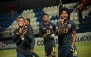 Festejo de la selección sub 17 de Ecuador que clasificó al Mundial Sub 17.