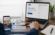 Una foto creada por IA grafica que se puede actualizar o sacar el registro único del contribuyente en la página Web del SRI.
