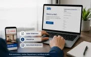 Una foto creada por IA grafica que se puede actualizar o sacar el registro único del contribuyente en la página Web del SRI.
