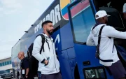 Hernán Galindez arquero de la Selección de Ecuador a su llegada a Kansas.