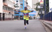 Caicedo hizo los 10 k desde Malecón y Olmedo, punto de partida emblemática la prueba.