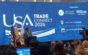 El ministro de Producción, Luis Alberto Jaramillo, en el foro USA Trade Connect 2026.