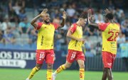 Aryton Preciado de Aucas y su gol ante Emelec en el Capwell.