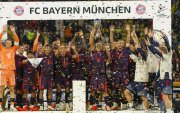 Los jugadores de Bayern Múnich celebran el título de la Supercopa de Alemania 2026.