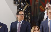El secretario de la Administración Pública José Julio Neira en el Palacio de Carondelet.