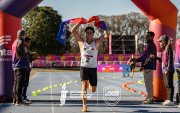 Bayardo Naranjo celebra su triunfo en los Juegos Suramericanos 2026.