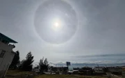 El halo solar fue visible este 24 de septiembre desde varios puntos de Quito.