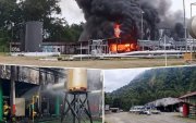 El incendio ocurrido en la estación de bombeo N.° 4 de Baeza, del Sistema de Oleoducto Transecuatoriano.