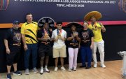 Parte de la delegación y medallistas del Panamericanos de Pesas en México.