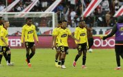 Sus rostros lo dicen todo en los jugadores de Barcelona SC en el estadio Rodrigo Paz.