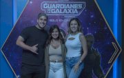Stéfano Navas junto a Nicole Alonso, especialista en Marketing de Arcos Dorados Ecuador, y Vany Sánchez