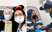 Lula y Valeria ayudan a pacientes oncológicos a distraerse con música y risas.