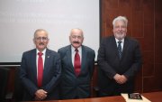 Miguel Palacios junto a Walter Mera y. Pablo Martínez.