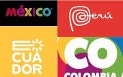 Logos. Diferentes marcas país de cuatro naciones.
