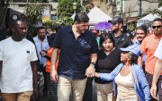 El alcalde Aquiles Álvarez realizó un recorrido de obras este 12 de julio.