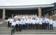 Cerca de 80 excompañeros se reunieron para la celebración en Club Biblos, en Samborondón.