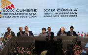 La canciller Gabriela Sommerfeld participó este 14 de noviembre de 2024 en la reunión de Ministros de Relaciones Exteriores de Iberoamérica.