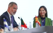 El rey Felipe VI habla en la sesión plenaria de la XXIX Cumbre Iberoamericana este viernes, en el museo Pumapungo en Cuenca (Ecuador).