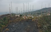 Una foto panorámica de Cerro Azul, en la que se puede apreciar parte de las 82 hectáreas que resultaron afectadas por incendio forestal.