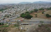 Acceso. Vista del acceso del relleno sanitario Las Iguanas, operado por el Consorcio ILM Guayaquil.