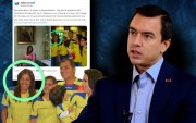 Fotomontaje sobre Cynthia Gellibert, Rafael Correa y Daniel Noboa.