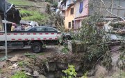 Vartias viviendas quedaron afectadas por las fuertes lluvias.