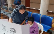 En el Hogar Cristo Rey, de Cuenca, nueve adultos mayores votaron en el proceso de Elecciones 2025.