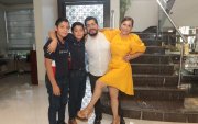 Juan Francisco y Danny Peñaloza, Danubio Peñaloza y la cumpleañera.