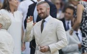 El exfutbolista David Beckham estuvo en el campeonato de Wimbledon, en Gran Bretaña, el 30 de junio de 2025.