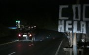 Apenas se cruza el peaje de Playas se evidencia una total falta de iluminación en la vía.