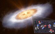 Muestra. El disco de formación planetaria alrededor de la estrella V883 Orionis.