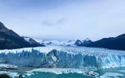 El extremo del glaciar Perito Moreno visto desde un mirador en la Península de Magallanes, abril de 2022.
