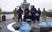 La fuerza pública de Ecuador ha tenido una histórica incautación de droga.