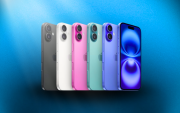 En la foto: el iPhone 16 en las diferentes opciones de colores que existen.