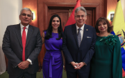 José Zeballos, Magdalena Santeli, Hugo Contreras y Rosario Velasco.