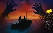 Ilustración sobre pesca artesanal, piratería, narcotráfico en Esmeraldas.