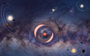 Astro. Un planeta errante que produce microlentes gravitacionales en una estrella distante en el centro galáctico.