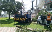 Personal especializado de la Epmmop, Empresa Eléctrica, Cuerpo de Bomberos y AMT trabajó en la emergencia del 17 de enero pasado, en el sur de Quito.