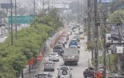 Los trabajos municipales ha aumentado el tráfico en Los Ceibos.