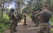 Soldados ucranianos durante un entrnamiento en Leópolis.