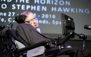 Stephen Hawking durante su participación en el festival Starmus