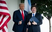 El presidente de Estados Unidos,Donald Trump y de Argentina, Javier Milei.